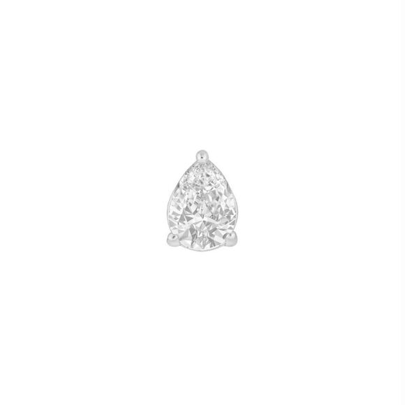 Teardrop pear CZ earring - Picture 3 of 6